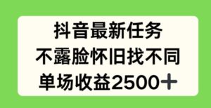 抖音最新每日任务,不露脸复古找不同游戏,场均盈利2.5k【揭密】-中创网_分享创业项目_助您在家赚钱