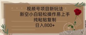 视频号项目,新玩法新空小白轻松操作易上手,纯粘贴复制,日入几张-中创网_分享创业项目_助您在家赚钱