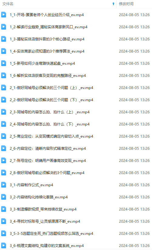 图片[1]-（11991期）实体店老板获客特训营：认知、定位、文案、矩阵、直播、AI等（72节）