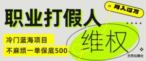 职业打假人电商维权揭秘,一单保底500,全新冷门暴利项目【仅揭秘】-中创网_分享创业项目_助您在家赚钱