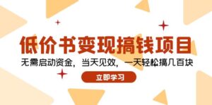 （12134期）低价书变现搞钱项目：无需启动资金，当天见效，一天轻松搞几百块-中创网_分享创业项目_助您在家赚钱