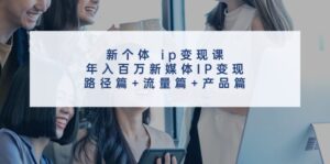 新个体ip变现课，年入百万新媒体IP变现，路径篇+流量篇+产品篇-中创网_分享创业项目_助您在家赚钱