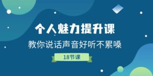 人格魅力提高课,教大家说话声音好听舒服嗓(18堂课)-中创网_分享创业项目_助您在家赚钱