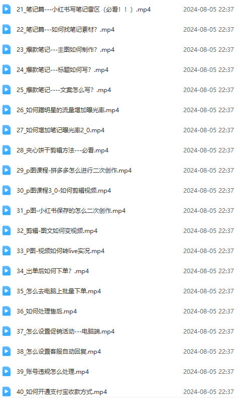 图片[2]-（12003期）2024小红书电商实战课：全体系打造 全方位梳理 小红书电商逻辑体系 (42节)