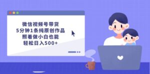 （12218期）微信视频号带货，5分钟1条纯原创作品，照着做小白也能轻松日入500+-中创网_分享创业项目_助您在家赚钱