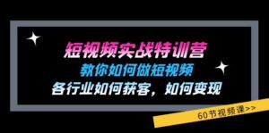 (11729期)短视频实战特训营:教你如何做短视频,各行业如何获客,如何变现 (60节)-中创网_分享创业项目_助您在家赚钱