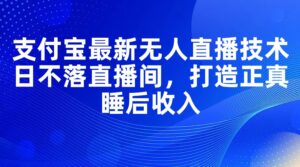 （11865期）支付宝最新无人直播技术，日不落直播间，打造正真睡后收入-中创网_分享创业项目_助您在家赚钱