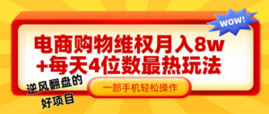 电商购物维权赔付一个月轻松8w+，一部手机掌握最爆玩法干货-中创网_分享创业项目_助您在家赚钱