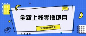 全新上线零撸项目,轻松操作赚收益-中创网_分享创业项目_助您在家赚钱