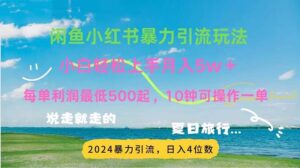 （11650期）2024暑期挣钱的项目小红书的闲鱼暴力行为引流方法，简易没脑子实际操作，每单利润500 ，…-中创网_分享创业项目_助您在家赚钱