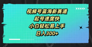 视频号蓝海新赛道，起号速度快，小白轻松易上手，日入3张-中创网_分享创业项目_助您在家赚钱