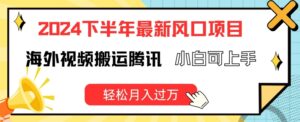2024后半年全新出风口项自,国外视频搬运腾讯官方,小白可入门,轻轻松松月入了万【揭密】-中创网_分享创业项目_助您在家赚钱