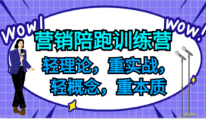 营销推广陪跑夏令营,轻基础理论,重实战演练,轻定义,重实质,适宜中小企业和初创企业的老总-中创网_分享创业项目_助您在家赚钱