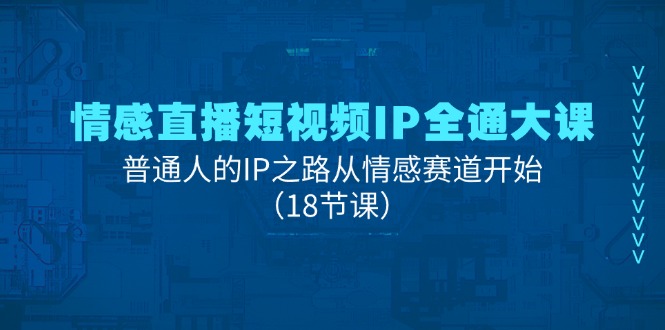 情绪直播短视频IP全通大课，普通人IP之途从情感跑道逐渐（18堂课）-中创网_分享创业项目_助您在家赚钱