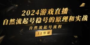 2024游戏直播间自然流养号稳号设计原理实战演练,自然流养号步骤(11节)-中创网_分享创业项目_助您在家赚钱