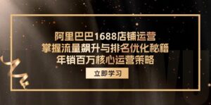 阿里巴巴1688店铺运营，掌握流量飙升与排名优化秘籍 年销百万核心运营策略-中创网_分享创业项目_助您在家赚钱
