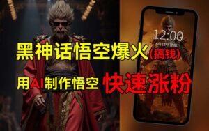（12372期）黑神话悟空爆火，已有人利用这波热点变现几十万，普通人也可用AI蹭上这…-中创网_分享创业项目_助您在家赚钱