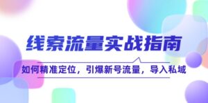 (12382期)线 索 流 量-实战指南:如何精准定位,引爆新号流量,导入私域-中创网_分享创业项目_助您在家赚钱