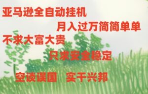 亚马逊全自动浏览挂机-中创网_分享创业项目_助您在家赚钱
