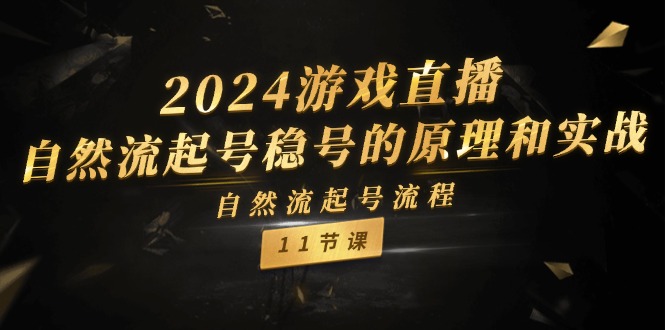 （11653期）2024游戏直播-自然流起号稳号的原理和实战，自然流起号流程（11节）-中创网_分享创业项目_助您在家赚钱