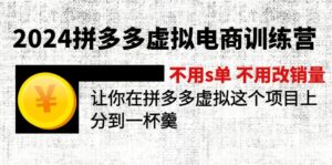 (11526期)2024拼多多虚拟电商训练营 不用s单 不用改销量 在拼多多虚拟上分到一杯羹-中创网_分享创业项目_助您在家赚钱