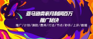 (11454期)亚马逊卖家月利润百万的推广秘诀,推广/计划/测款/费用/打法/节点/秒杀…-中创网_分享创业项目_助您在家赚钱