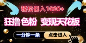 狂撸S粉变现天花板,轻松日入1000+,一单200+-中创网_分享创业项目_助您在家赚钱