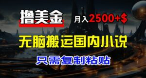 全新撸美元新项目,运送中国小说爽文,仅需拷贝,稿酬月入2500 美元,萌新也可以快速入门【揭密】-中创网_分享创业项目_助您在家赚钱