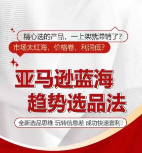 亚马逊平台瀚海发展趋势选法,全新升级选款逻辑思维,轻松玩信息不对称-中创网_分享创业项目_助您在家赚钱