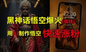 黑神话悟空爆火，已有人利用这波热点变现几十万，普通人也可用AI蹭上这波热度搞钱，有多重变现方法-中创网_分享创业项目_助您在家赚钱
