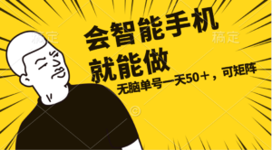 (11452期)会玩智能手机就能做,单账号一天上限五十 任务无上限,做就有-中创网_分享创业项目_助您在家赚钱