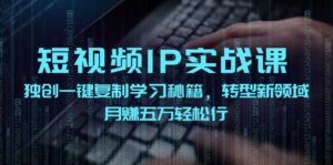 短视频IP实战课，独创一键复制学习秘籍，转战新领域，月赚五万轻松行-中创网_分享创业项目_助您在家赚钱
