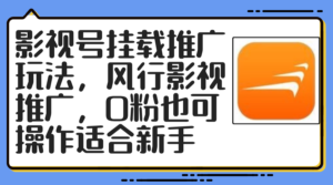 (12236期)影视号挂载推广玩法,风行影视推广,0粉也可操作适合新手-中创网_分享创业项目_助您在家赚钱