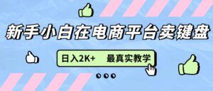 （11610期）新手小白在电商平台卖键盘，日入2K+最真实教学-中创网_分享创业项目_助您在家赚钱