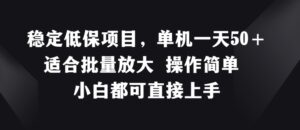 平稳低保户新项目,单机版一天50 适宜大批量变大 使用方便 小白都可直接上手【揭密】-中创网_分享创业项目_助您在家赚钱