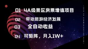 (12172期)4A级景区房票增值项目 带动旅游经济发展 全自动收益 可矩阵 月入1w+-中创网_分享创业项目_助您在家赚钱