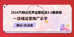 2024万相台无界运营实战4.0最新版,店铺运营推广必修 理论+实操-中创网_分享创业项目_助您在家赚钱