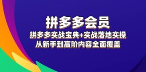 拼多多会员实战宝典+实战落地实操,从新手到高阶内容全面覆盖-中创网_分享创业项目_助您在家赚钱
