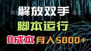 (11721期)解放双手,脚本运行,0成本月入5000+-中创网_分享创业项目_助您在家赚钱