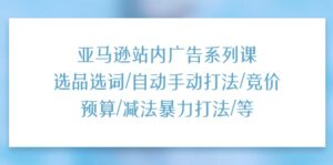 (11429期)亚马逊站内广告系列课:选品选词/自动手动打法/竞价预算/减法暴力打法/等-中创网_分享创业项目_助您在家赚钱