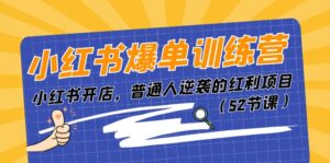小红书爆单训练营,小红书开店,普通人逆袭的红利项目(52节课)-中创网_分享创业项目_助您在家赚钱