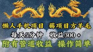 （11600期）懒人神器手机项目，每日5min，每日盈利300 ，多种形式可增加盈利！-中创网_分享创业项目_助您在家赚钱