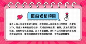 冷门小众赚钱项目，匿名短信，玩转信息差，月入五位数【揭秘】-中创网_分享创业项目_助您在家赚钱