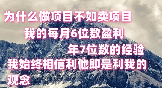 做项目不如卖项目，每月6位数盈利，年7位数经验-中创网_分享创业项目_助您在家赚钱