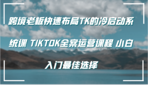 跨境老板快速布局TK的冷启动系统课 TIKTOK全案运营课程 小白入门最佳选择-中创网_分享创业项目_助您在家赚钱
