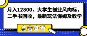 月入12800,学生创业方向标,二手书回收,全新游戏玩法家庭保姆及教学-中创网_分享创业项目_助您在家赚钱