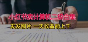 小红书卖计算机二级合集,发发图片 一天收益能上千-中创网_分享创业项目_助您在家赚钱