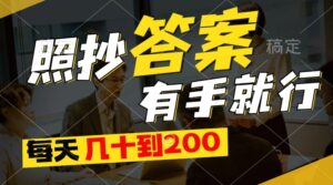 全新0撸新项目,照搬回答有手就行,每日几十到200最低-中创网_分享创业项目_助您在家赚钱