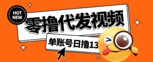 零撸代发视频，单账号每天撸13元，零粉丝就可以撸，新手福利！-中创网_分享创业项目_助您在家赚钱