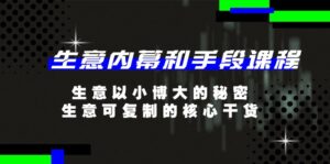 生意内幕和手段课程,生意以小博大的秘密,生意可复制的核心干货(20节)-中创网_分享创业项目_助您在家赚钱